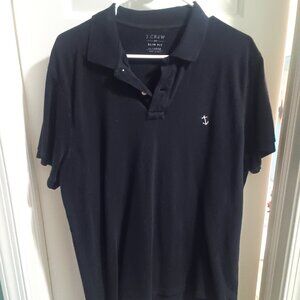J Crew black polo mens large